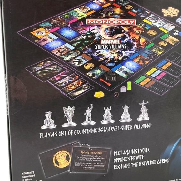 Hasbro Monopoly Marvel Super Villains  Board Strategy Game 8+ Yrs - Picture 14 of 15